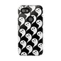 Ghost Pattern Phone Case, Cute Ghost Cell Phone Cover, Halloween Accessory, Spooky Gift, Black and White Phone Case