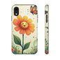 Floral Phone Case with Butterfly Design, Cute Flower Phone Cover for Nature Lovers, Eco-Friendly Gift, Spring Vibes, Birthday Present