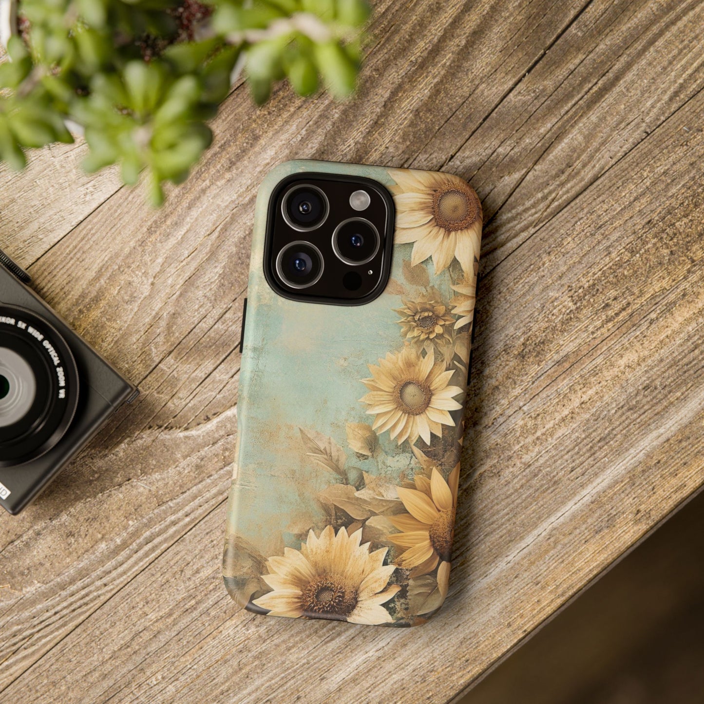 Sunflower Phone Case, Tough Shell Floral Cover, Nature Inspired Gift, Durable Protective Case, Perfect for Spring and Summer