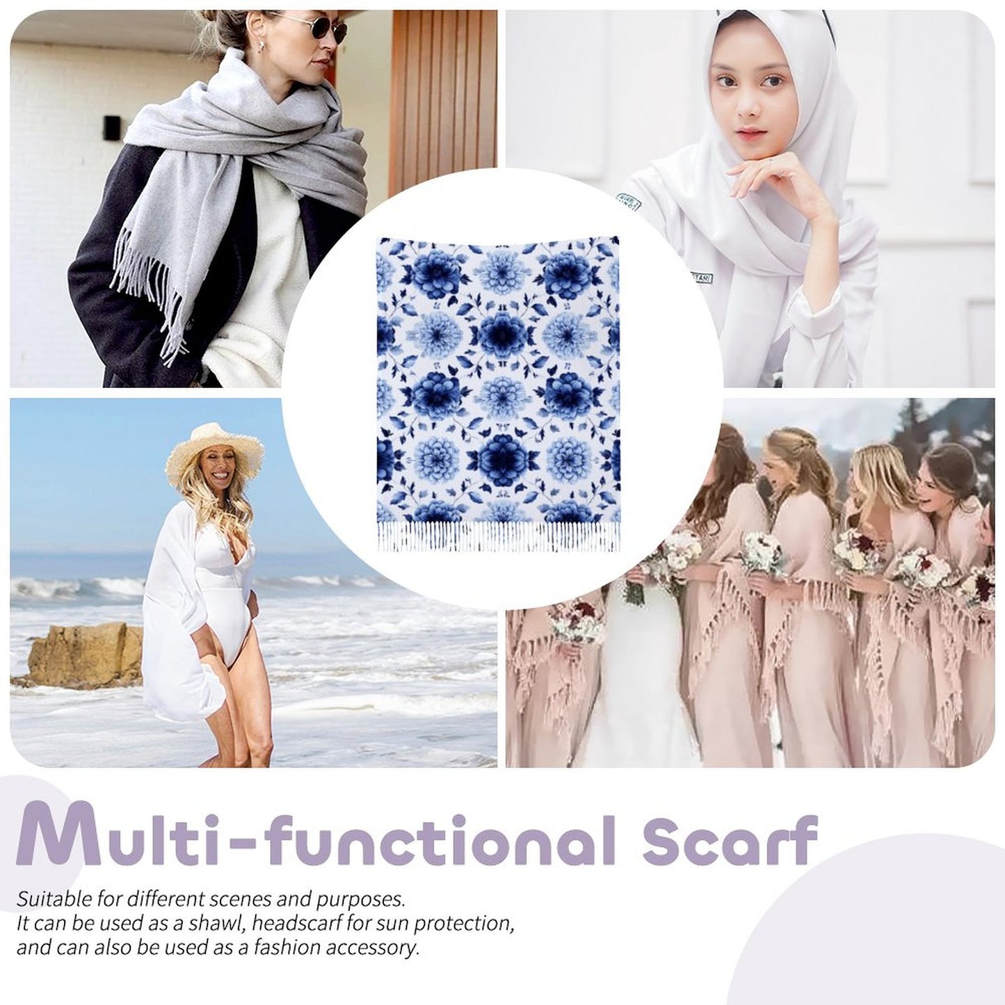 Cashmere-like Tassel Scarf