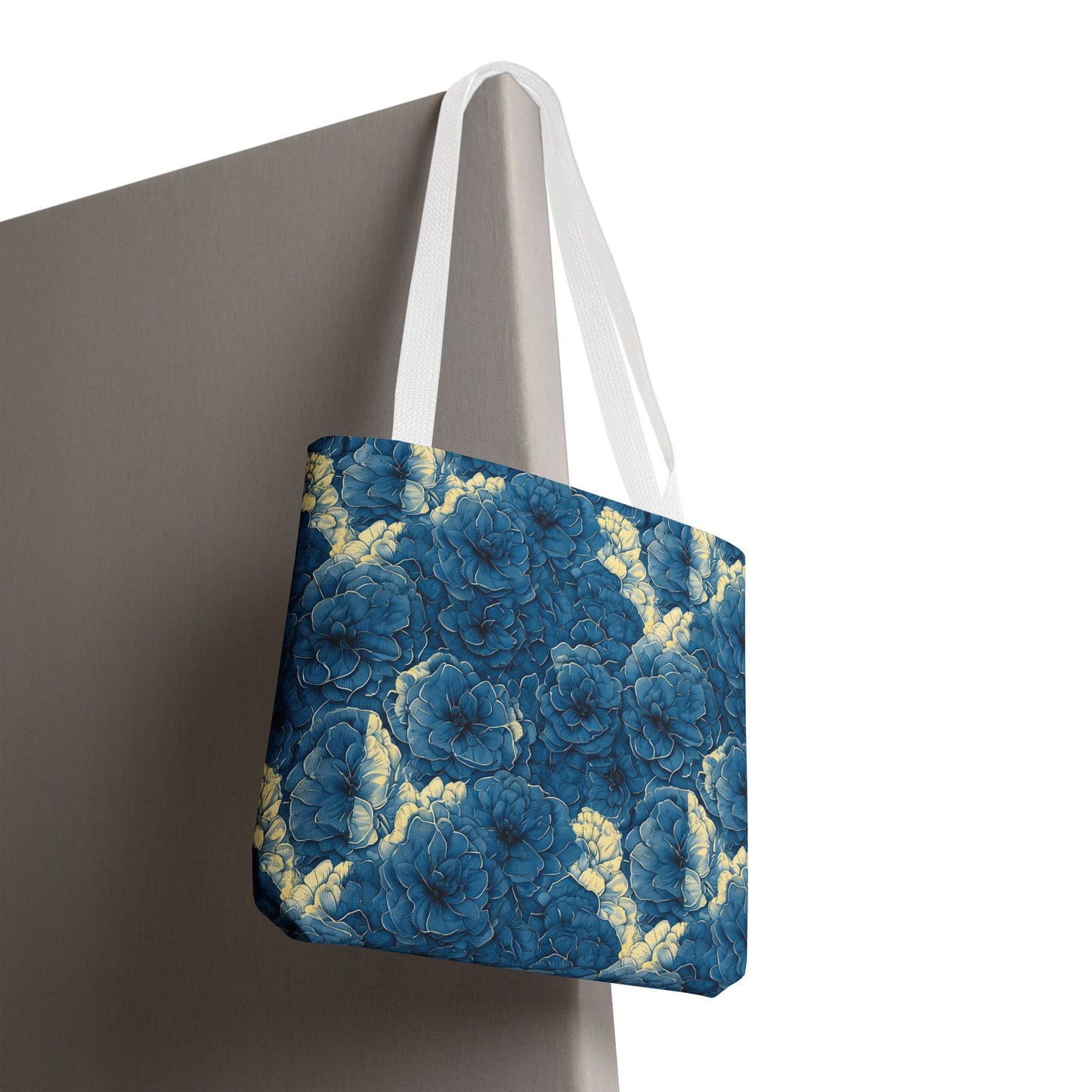 Floral Blue Peony Tote