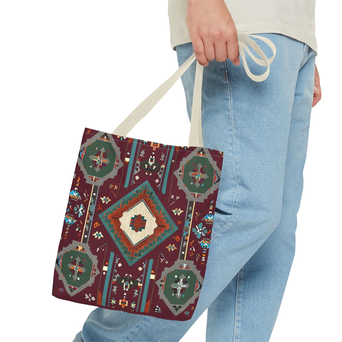 Bohemian Tote Bag, Stylish Reusable Shopping Bag