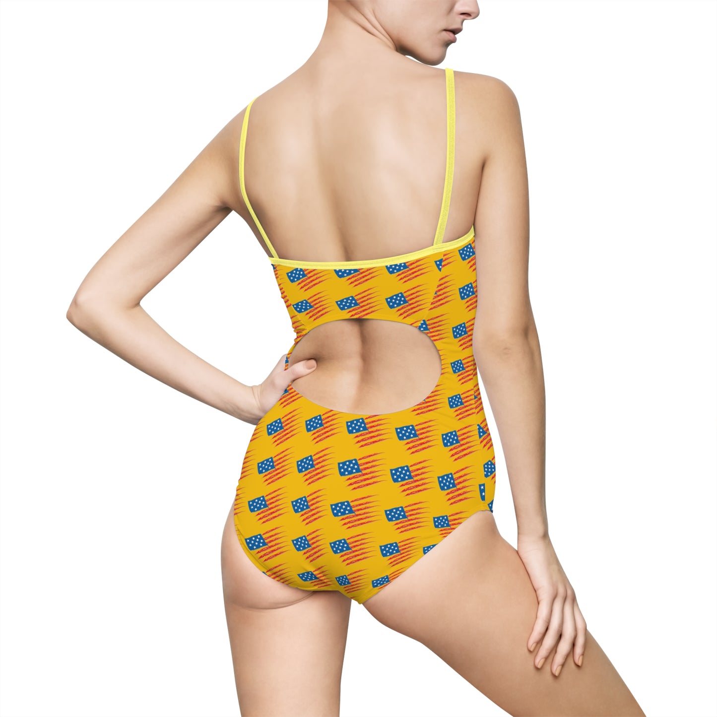 Vibrant Women's One-Piece Swimsuit - Fun Summer Swimwear, Beach Outfit, Pool Party Essential, Vacation Ready, Colorful AOP Design