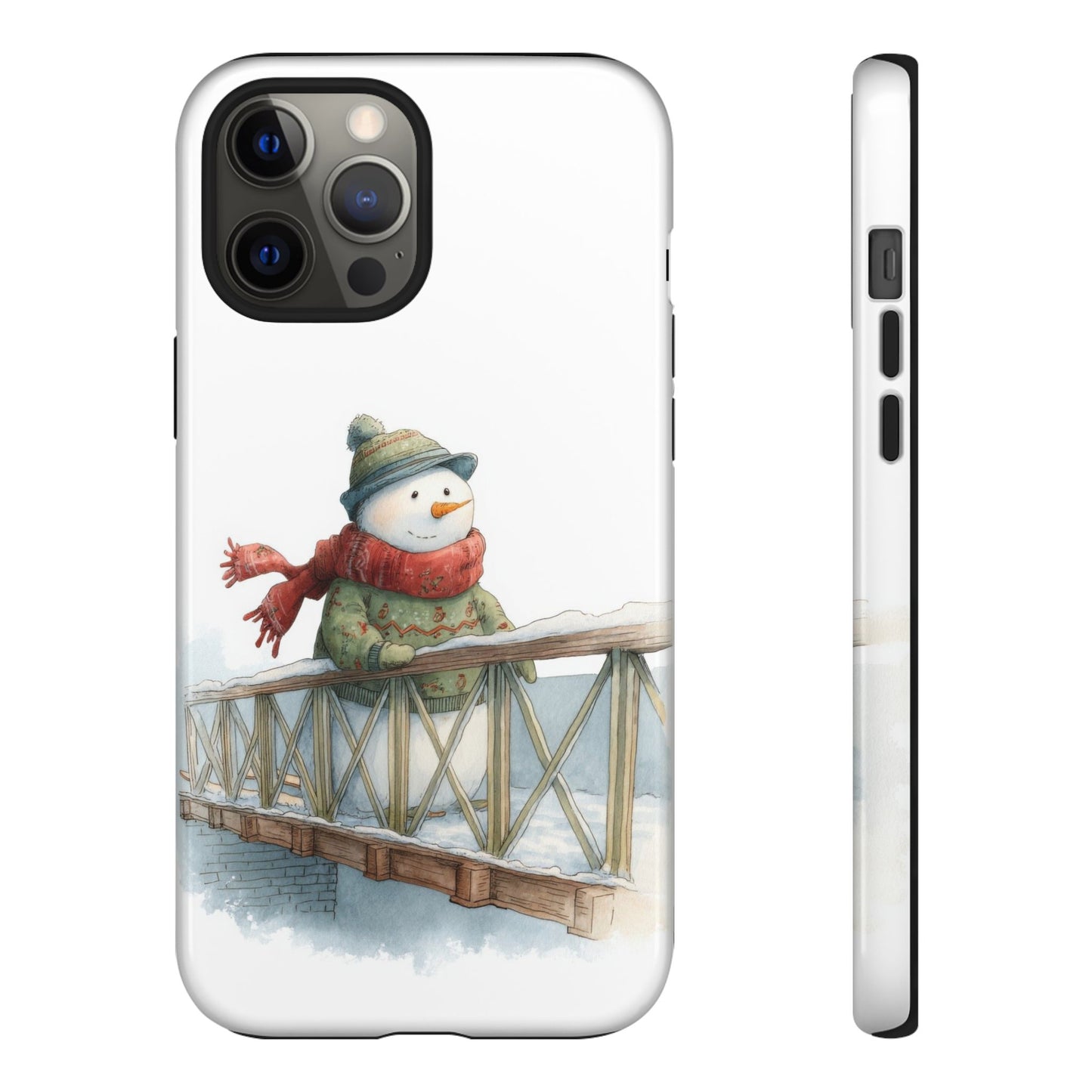 Snowman Phone Case – Winter Holiday Gift, Cute Snowman Design, Winter Accessories, Protective Phone Case, Unique Christmas Present