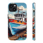 Colorful Fishing Boat Phone Case | Nautical Gift, Marine Design, Coastal Aesthetic, Summer Vibes, Sea Lover's Accessory