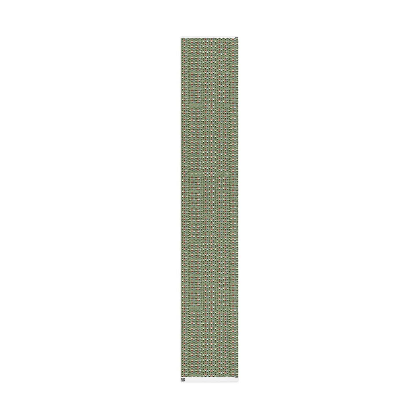 Nutcracker Pattern Wrapping Paper Roll — Festive Green Holiday Gift Wrap