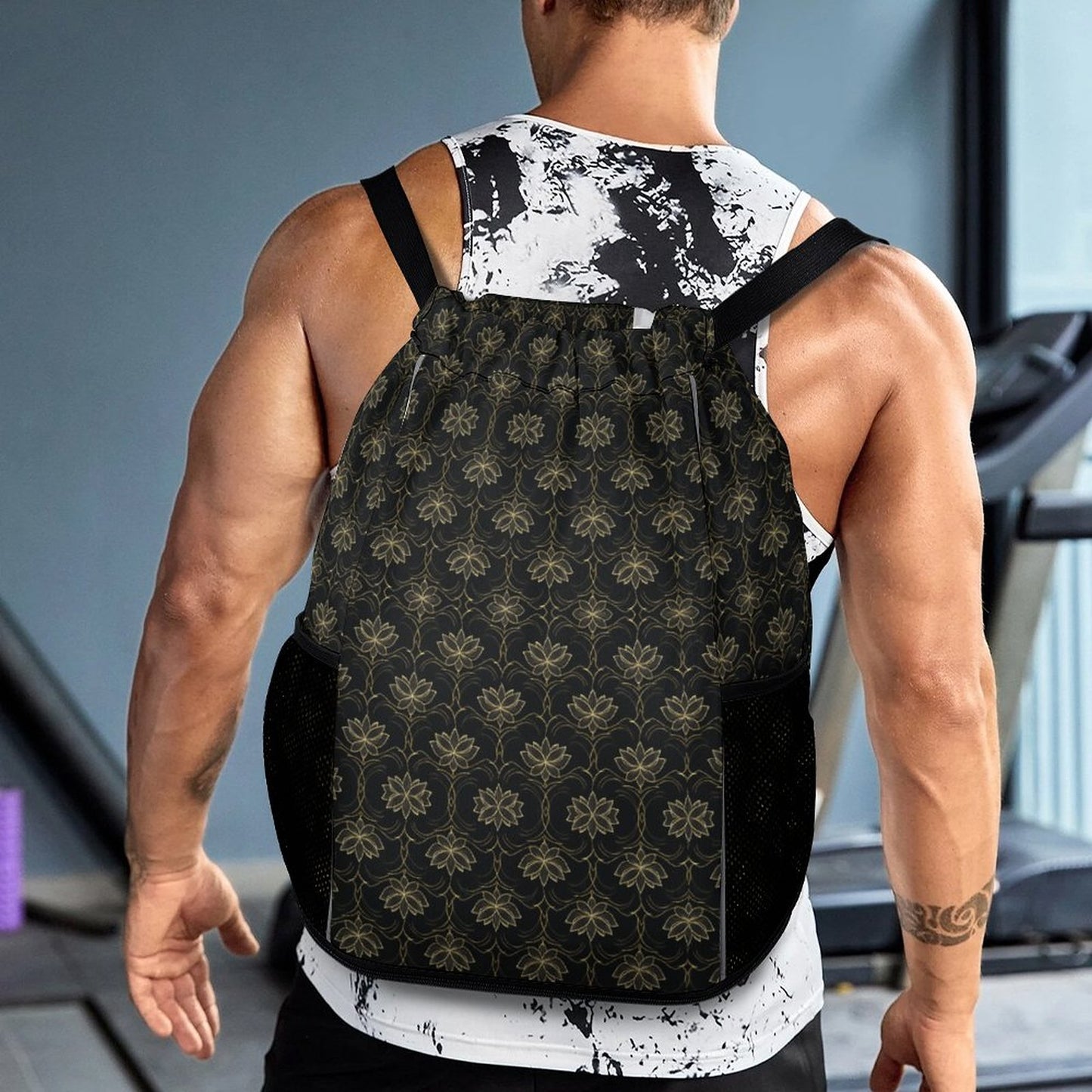 Waffle Cloth Sprots Drawstring Bag (Multi-Sites)