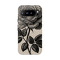 Black Rose Phone Case, Tough Cases with Floral Design, Elegant Tech Accessory, Gift for Flower Lovers, Stylish Protection