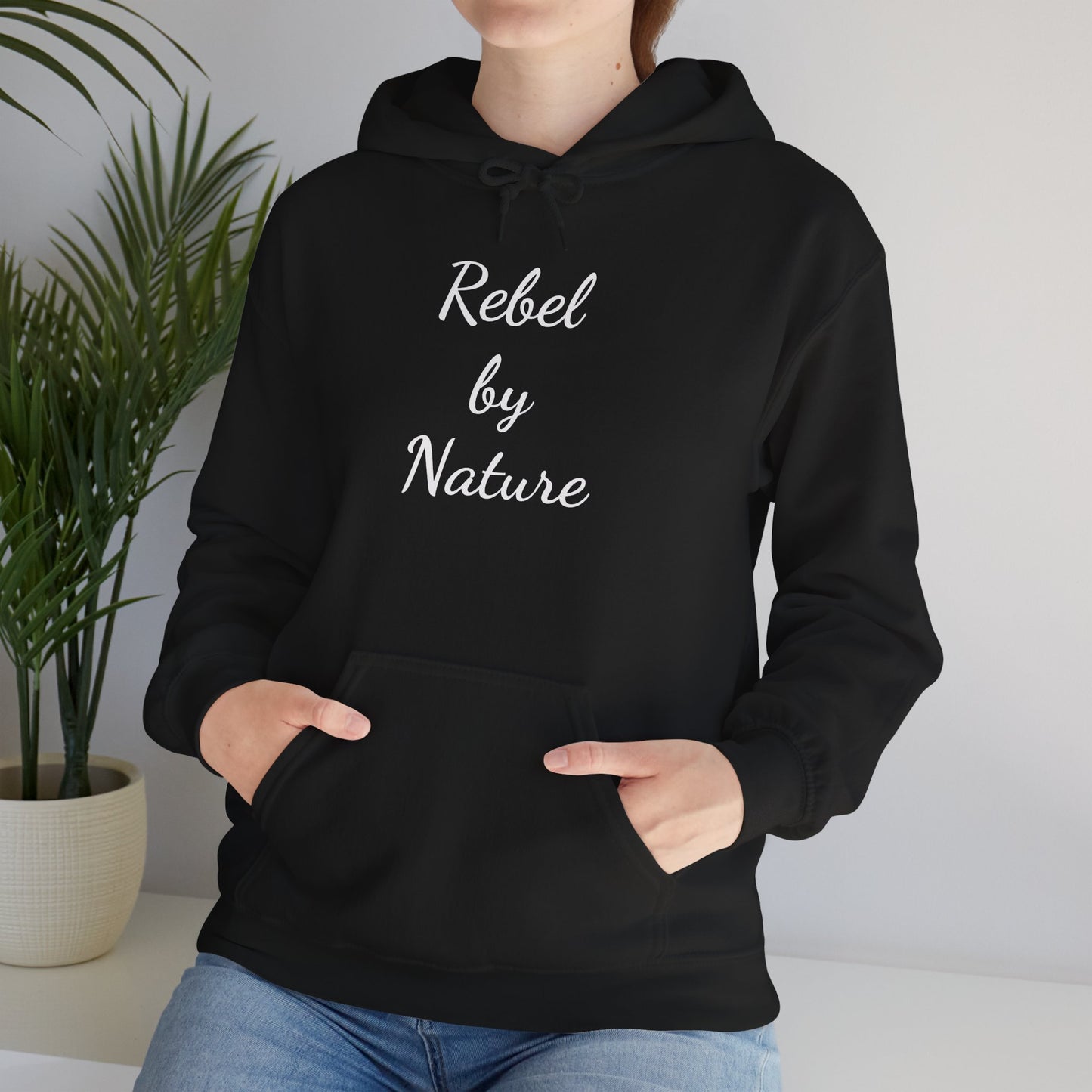 Rebel by Nature Hoodie - Unisex Heavy Blend Sweatshirt for Adventure Lovers