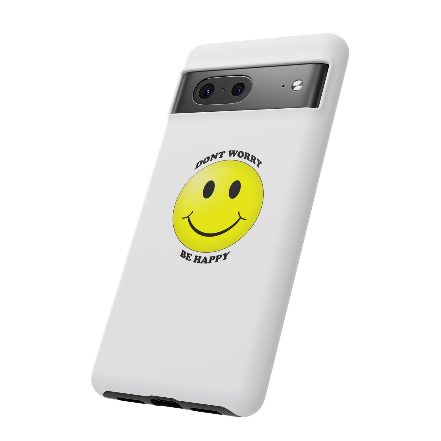 Happy Face Phone Case, Tough Cases, Don’t Worry, Be Happy, Cute Gift for Friends, Positive Vibes, Fun Mobile Accessories