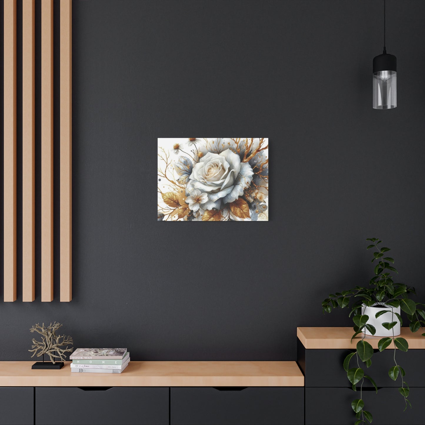 Matte Canvas, Stretched, 1.25" - Gold and Black