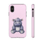 Cute Hippo Phone Case - Tough Cases, Animal Phone Cover, Kawaii Accessories, Gifts for Kids, Unique Tech Gear