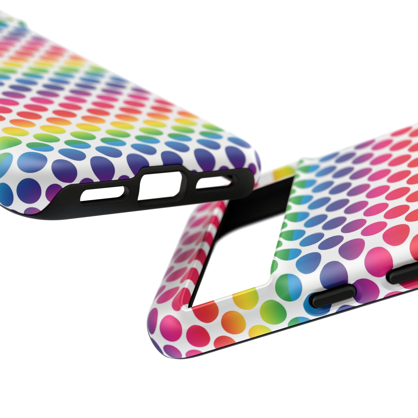 Rainbow Dot Phone Case, Colorful Phone Cover, Fun Phone Accessory, Gift for Friends, Trendy Mobile Case