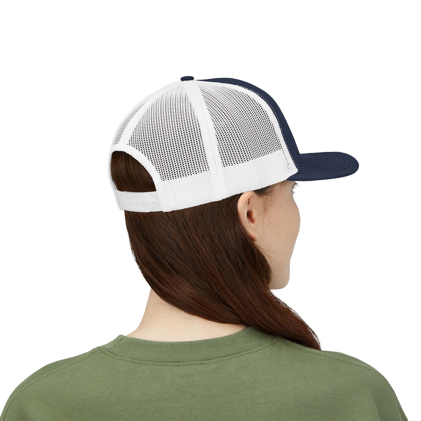 Don’t Look Back Snapback Trucker Cap — Retro Rainbow Embroidered Hat