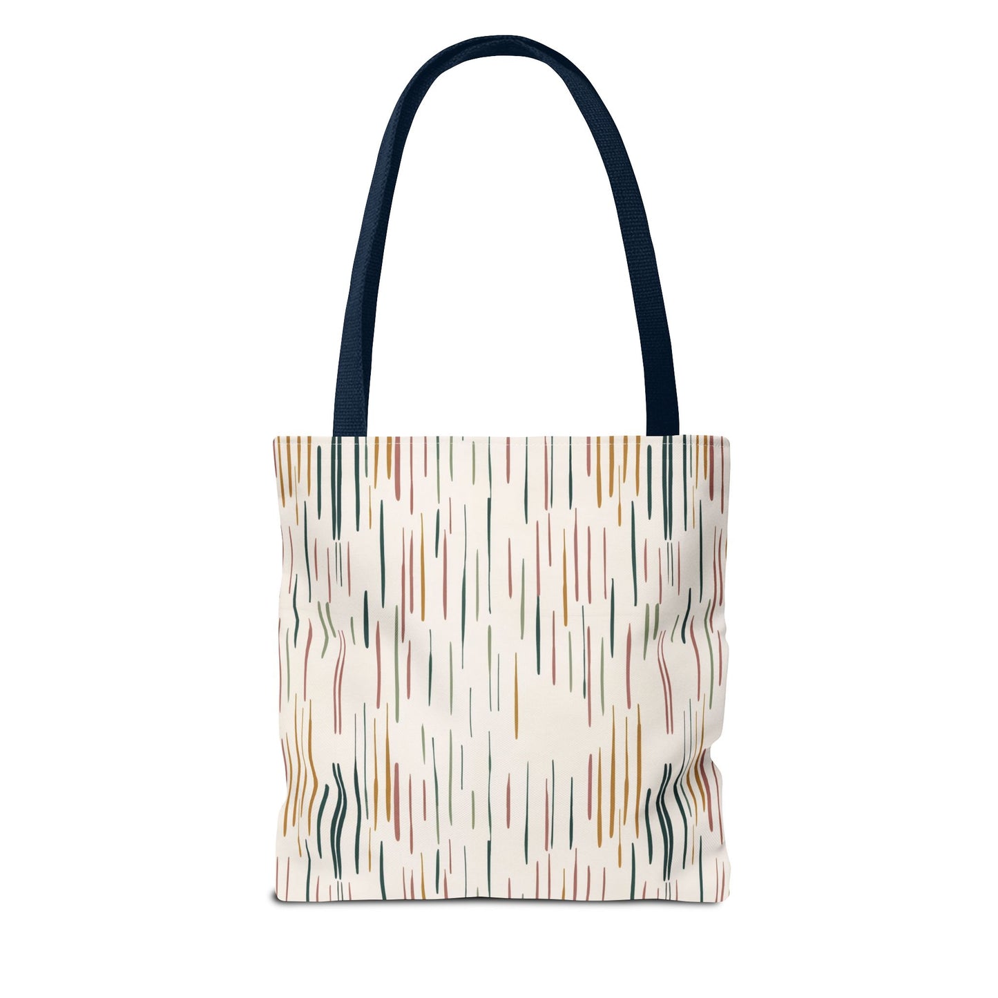 Earth Tones Abstract Stripe Tote Bag — Minimalist Boho Canvas Shopper