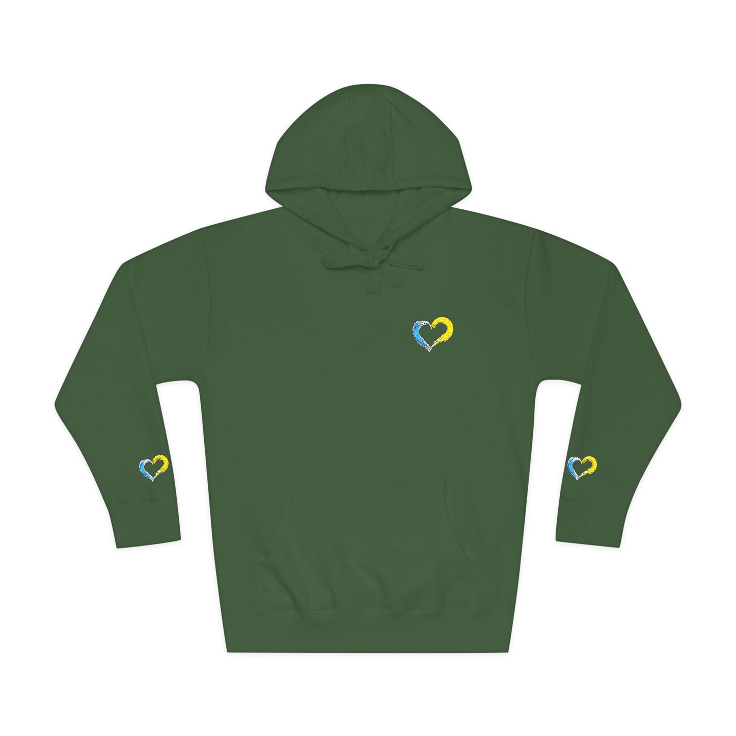 Colorful Heart Unisex Fleece Hoodie | Cozy Gift for Friends, Valentine's Day, Anniversary, Casual Wear, Spring Fashion