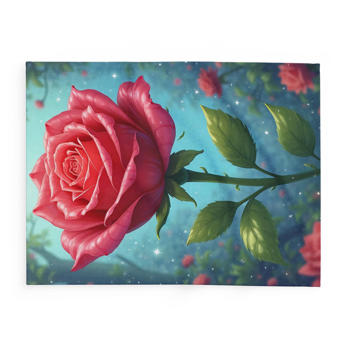 Rose-Themed Arctic Fleece Blanket - Cozy Home Decor, Gifts for Her, Floral Blanket, Romantic Decor, Perfect for All Seasons