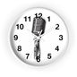 Retro Microphone Wall Clock | Vintage Mic Analog Clock