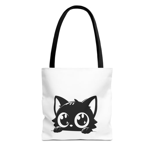 Adorable Cat Face Tote Bag | Cute Kitten Shopping Bag | Gift for Cat Lovers | Everyday Use | Eco-Friendly Accessory
