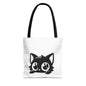 Adorable Cat Face Tote Bag | Cute Kitten Shopping Bag | Gift for Cat Lovers | Everyday Use | Eco-Friendly Accessory