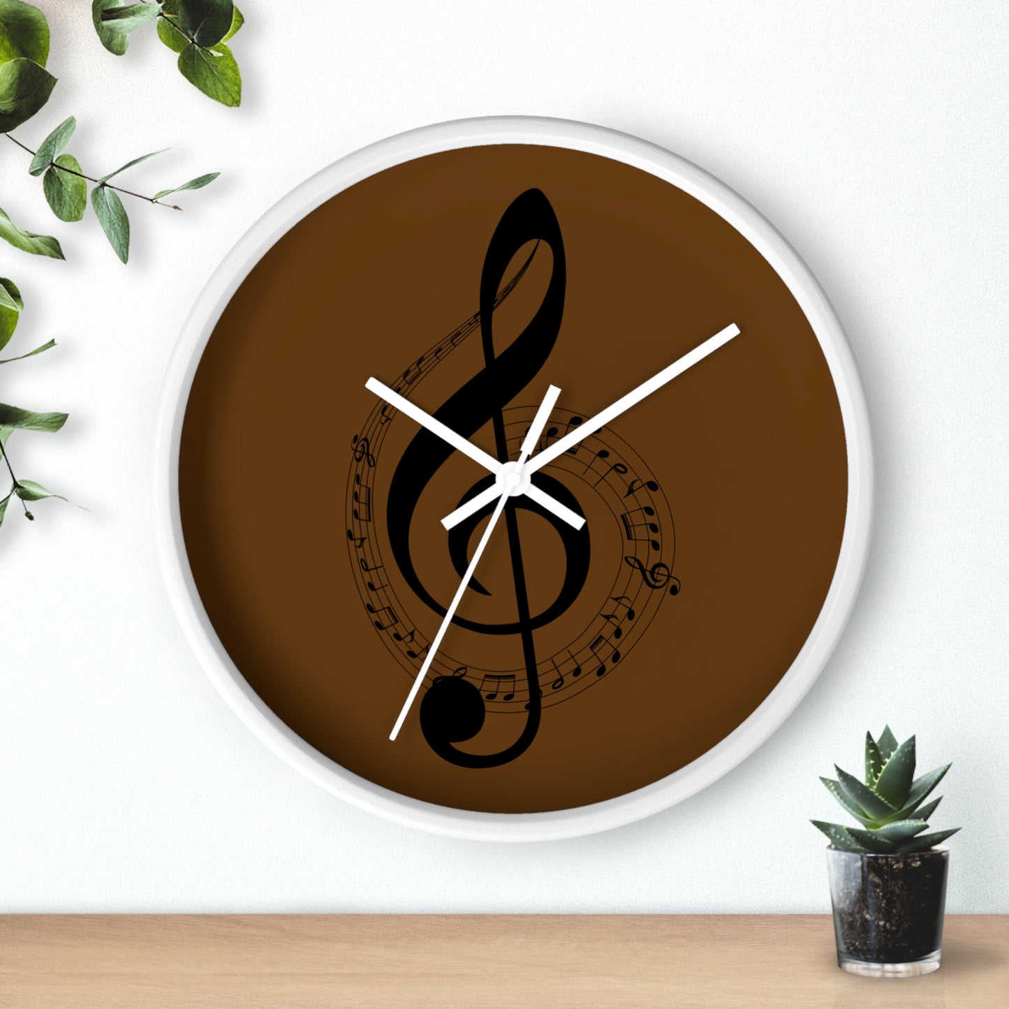 Musical Notes Wall Clock, Unique Home Decor for Musicians