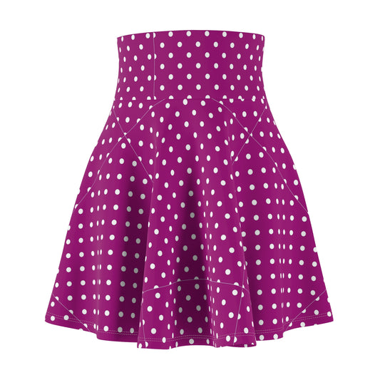 Polka Dot Women's Skater Skirt, Fun Casual Skirt, Summer Fashion, Twirl Skirt, Party Outfit, Vintage Style