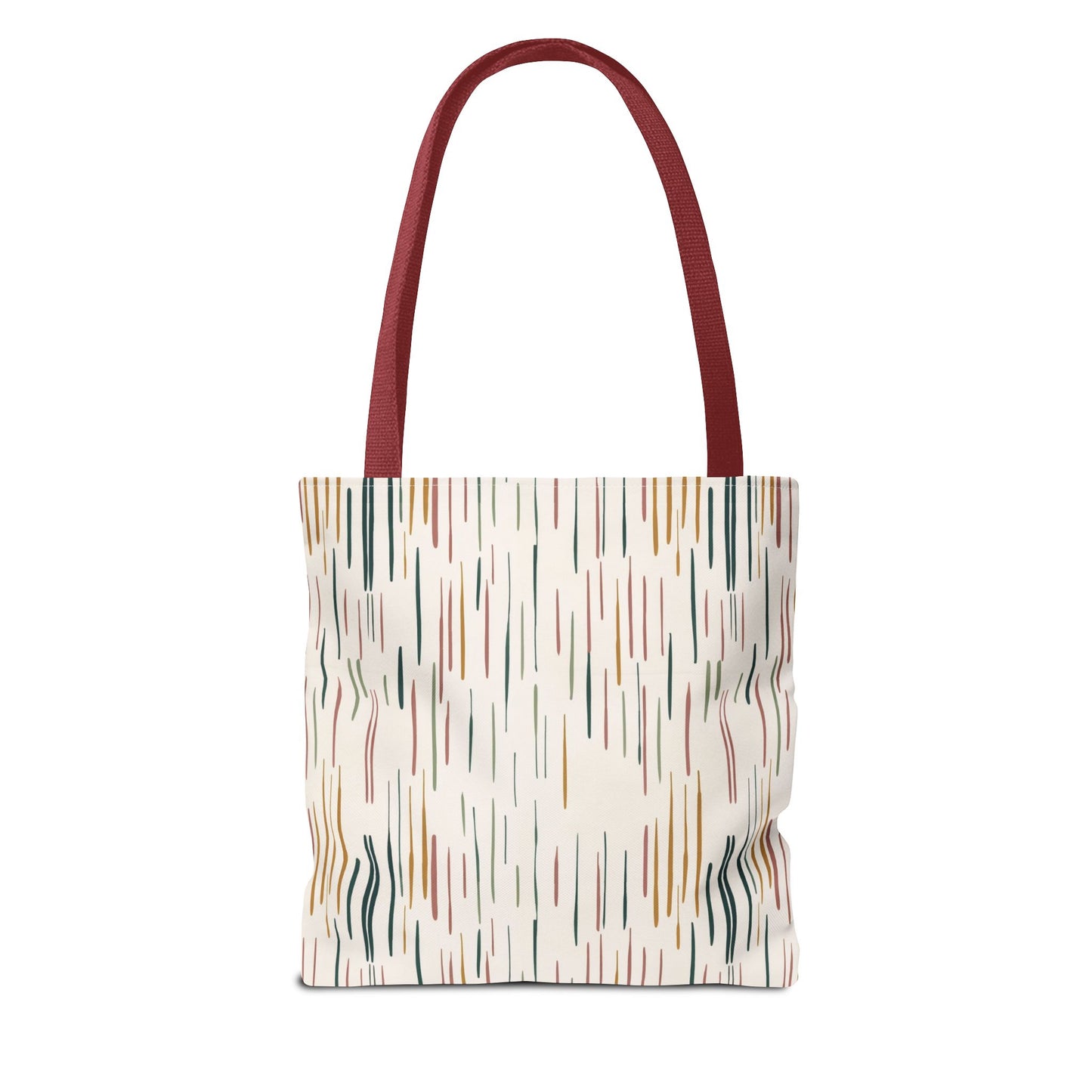 Earth Tones Abstract Stripe Tote Bag — Minimalist Boho Canvas Shopper