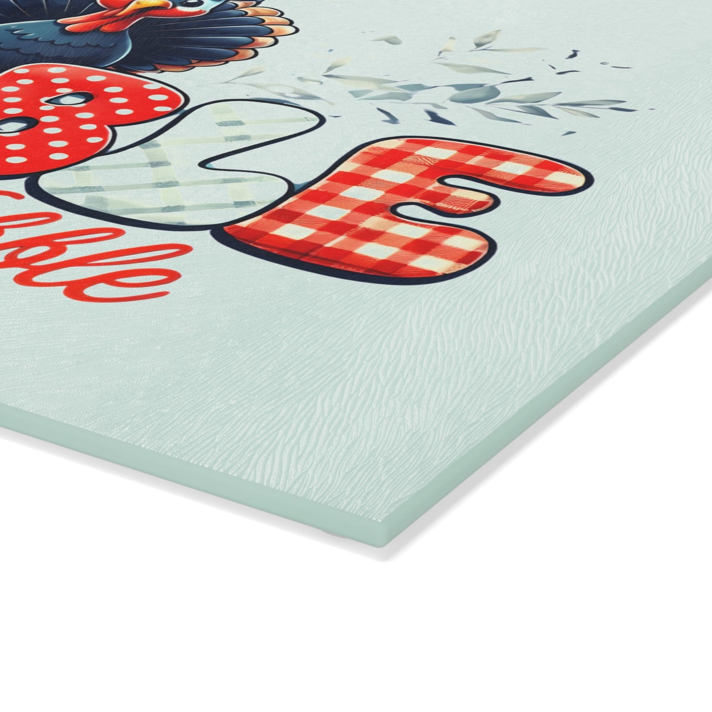 Thanksgiving Glass Cutting Board - Gobble Til You Wobble Design