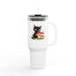 Cute Cat & Bunny Insulated Travel Mug - 40oz Drink Holder for Coffee, Tea, Gifts, Animal Lover, Travel