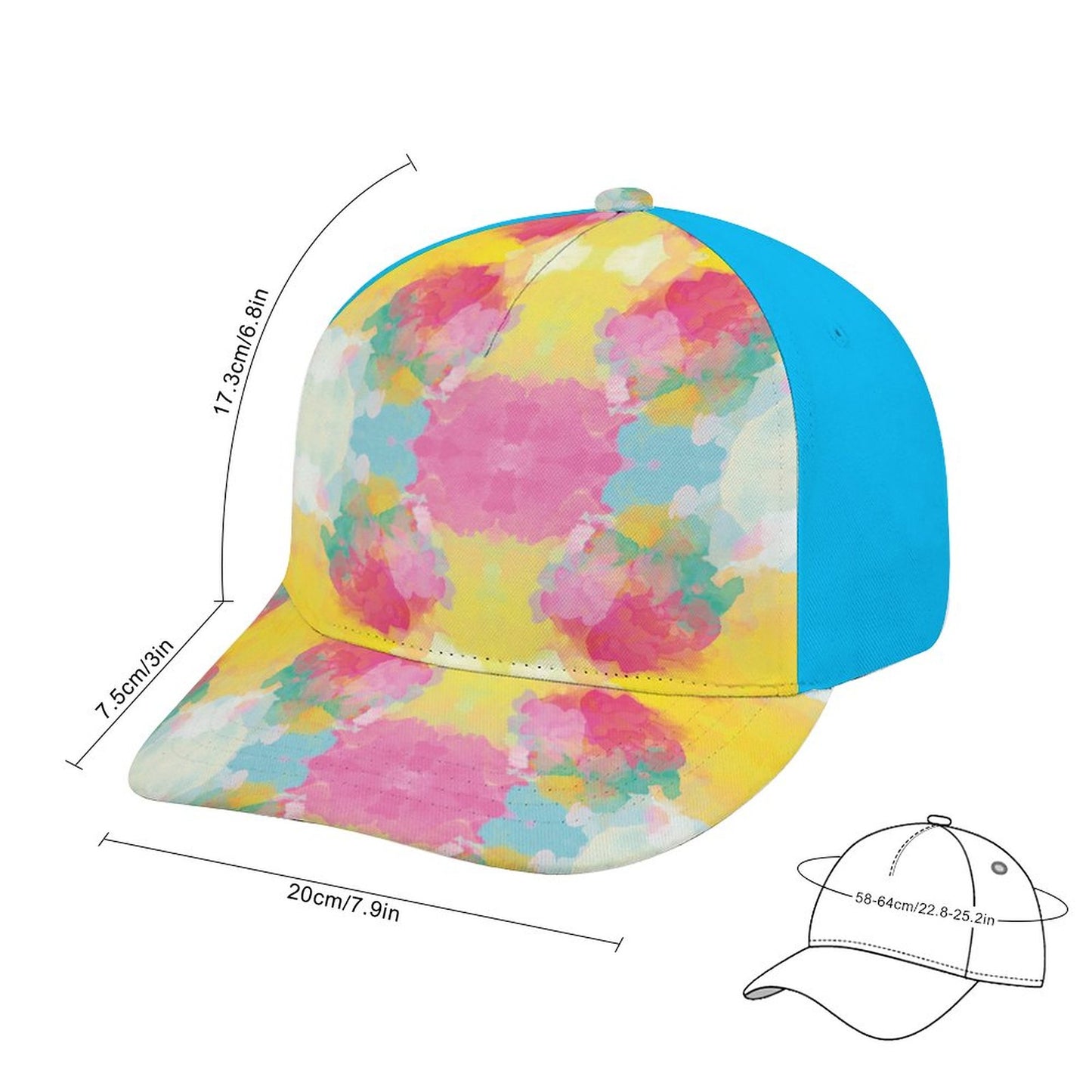 Bent Snapback Cap Pastel Colors