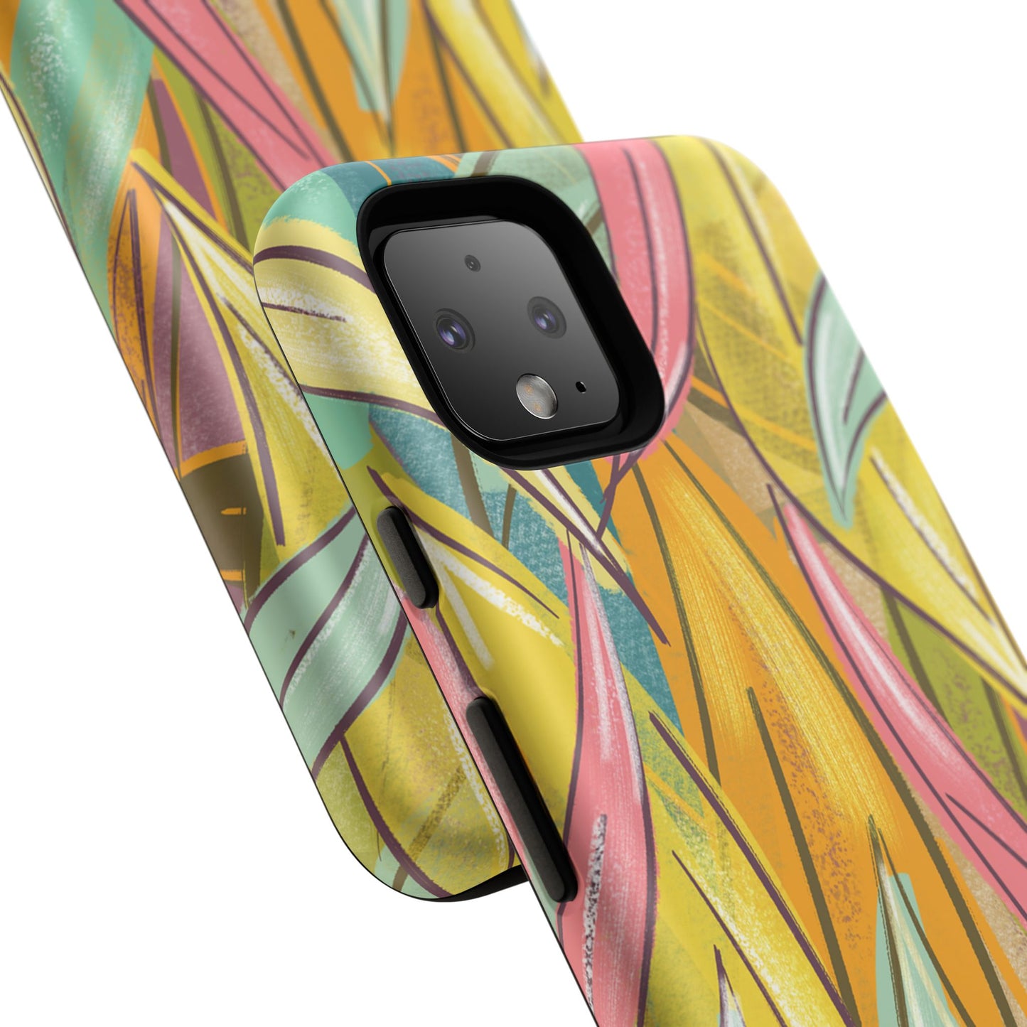 Vibrant Phone Case with Colorful Leaf Design, Tough Cases for Nature Lovers, Eco-Friendly Gift, Summer Vibes, Floral Phone Cover