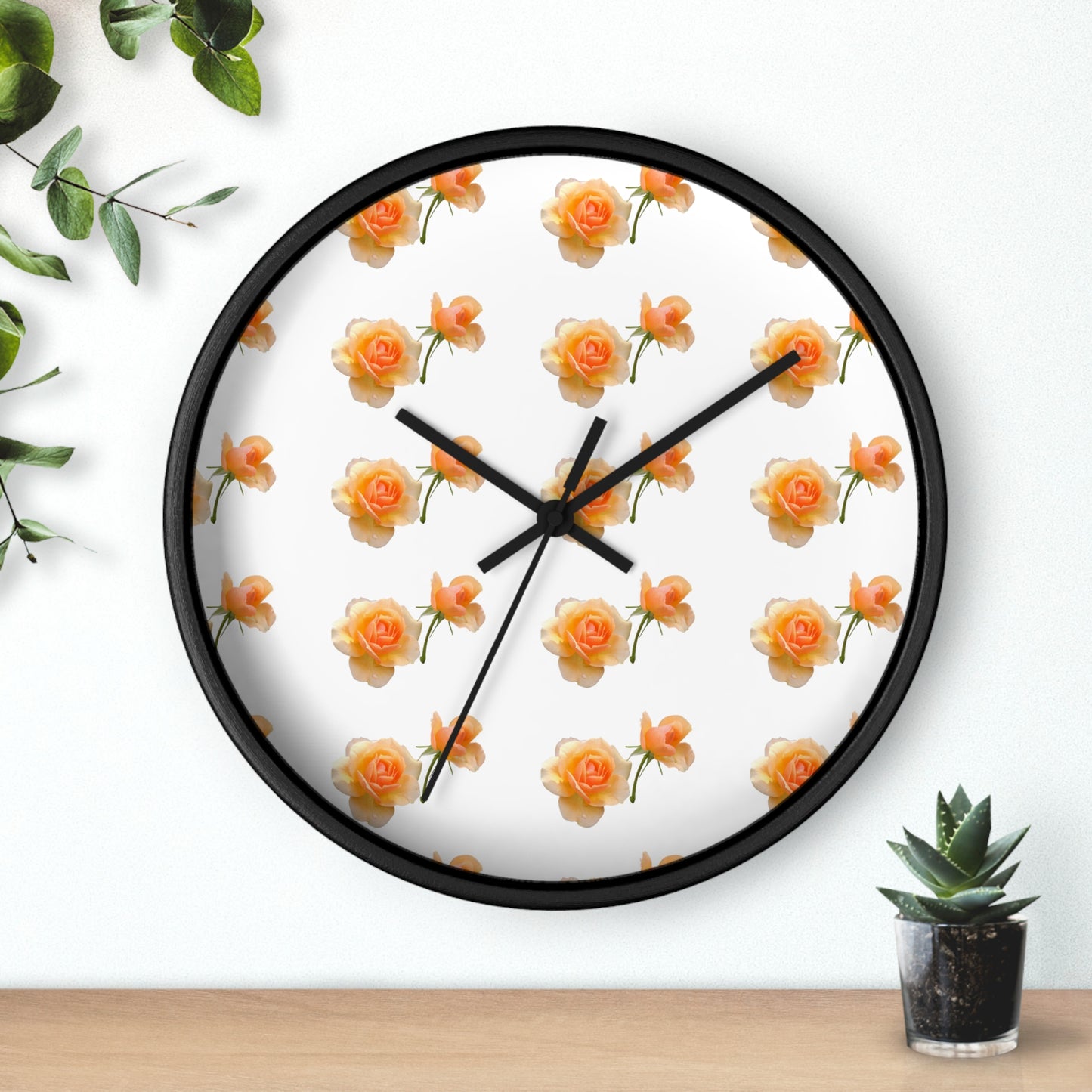 Charming Floral Wall Clock - Perfect for Home Decor, Gift for Her