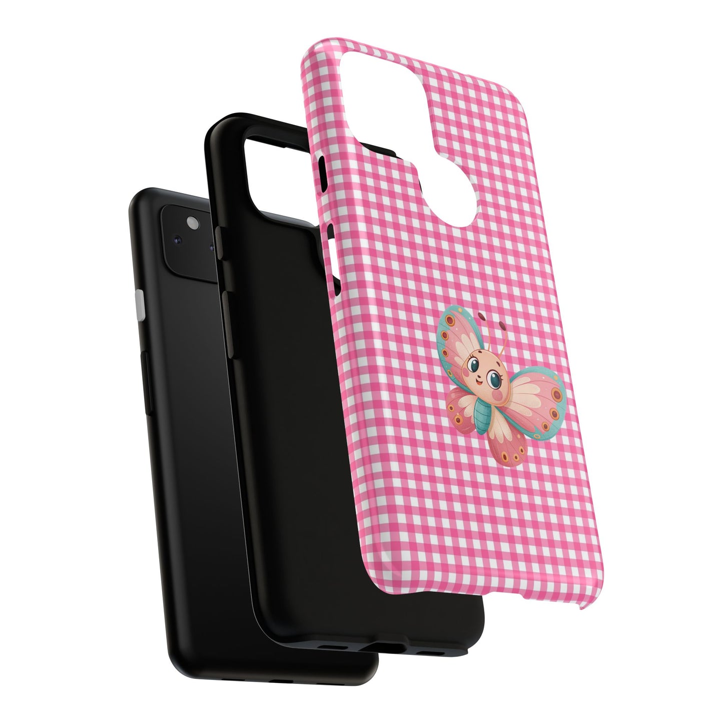 Cute Butterfly Phone Case, Tough Cases, Floral Phone Accessory, Gift for Her, Spring Fashion, Kids' Birthday Present, Pastel Aesthetic