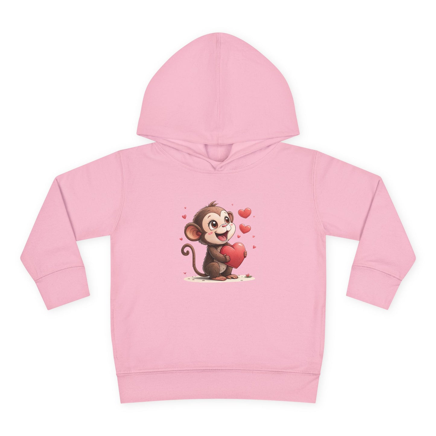 Adorable Toddler Monkey Love Hoodie, Birthday Gift, Kids Pullover, Baby Shower Gift, Cute Fleece Sweatshirt