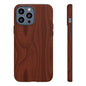 Wood Grain Phone Case, Stylish Tough Cases, Nature-Inspired Protective Cover, Unique Gifts for Him and Her, Eco-Friendly Tech Accessory