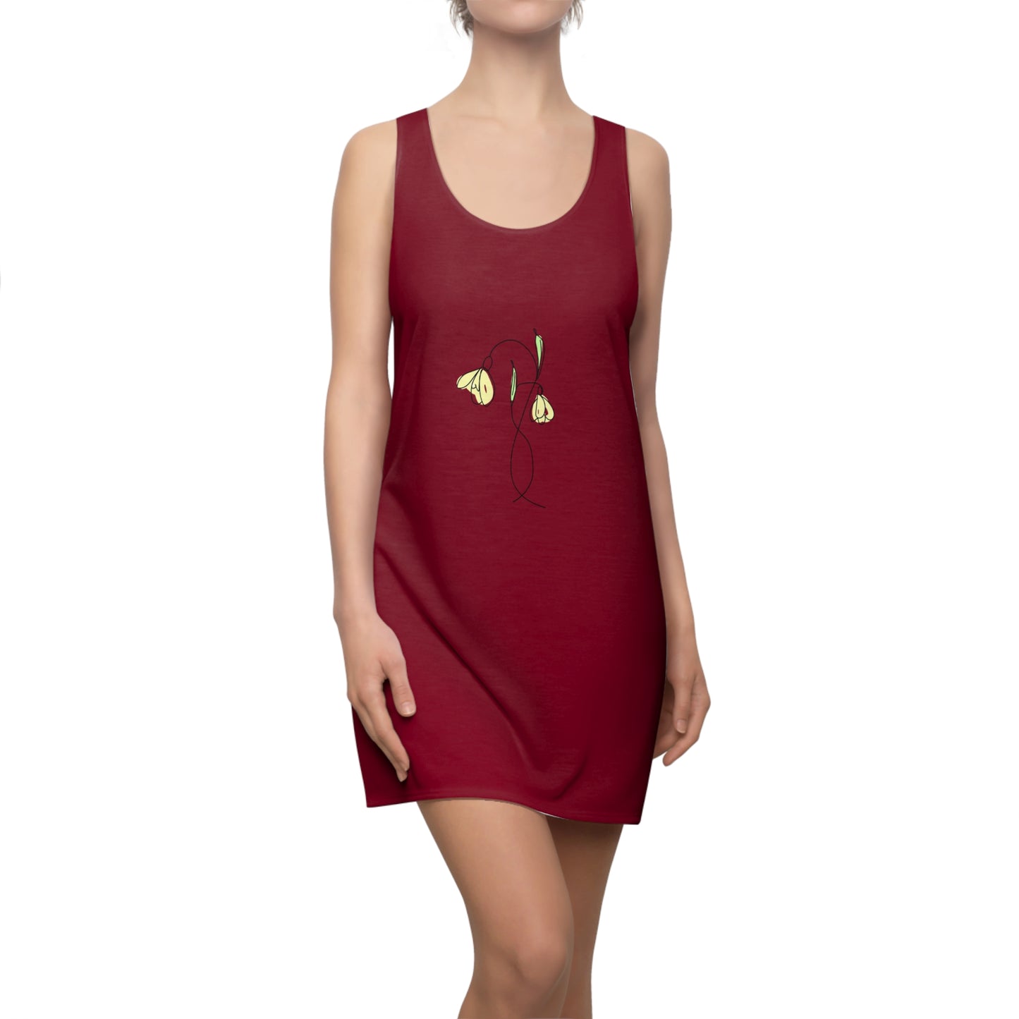 Vibrant Floral Racerback Dress for Women | Summer Fashion, Beach Wear, Casual Outfits, Everyday Dress, Gift Idea