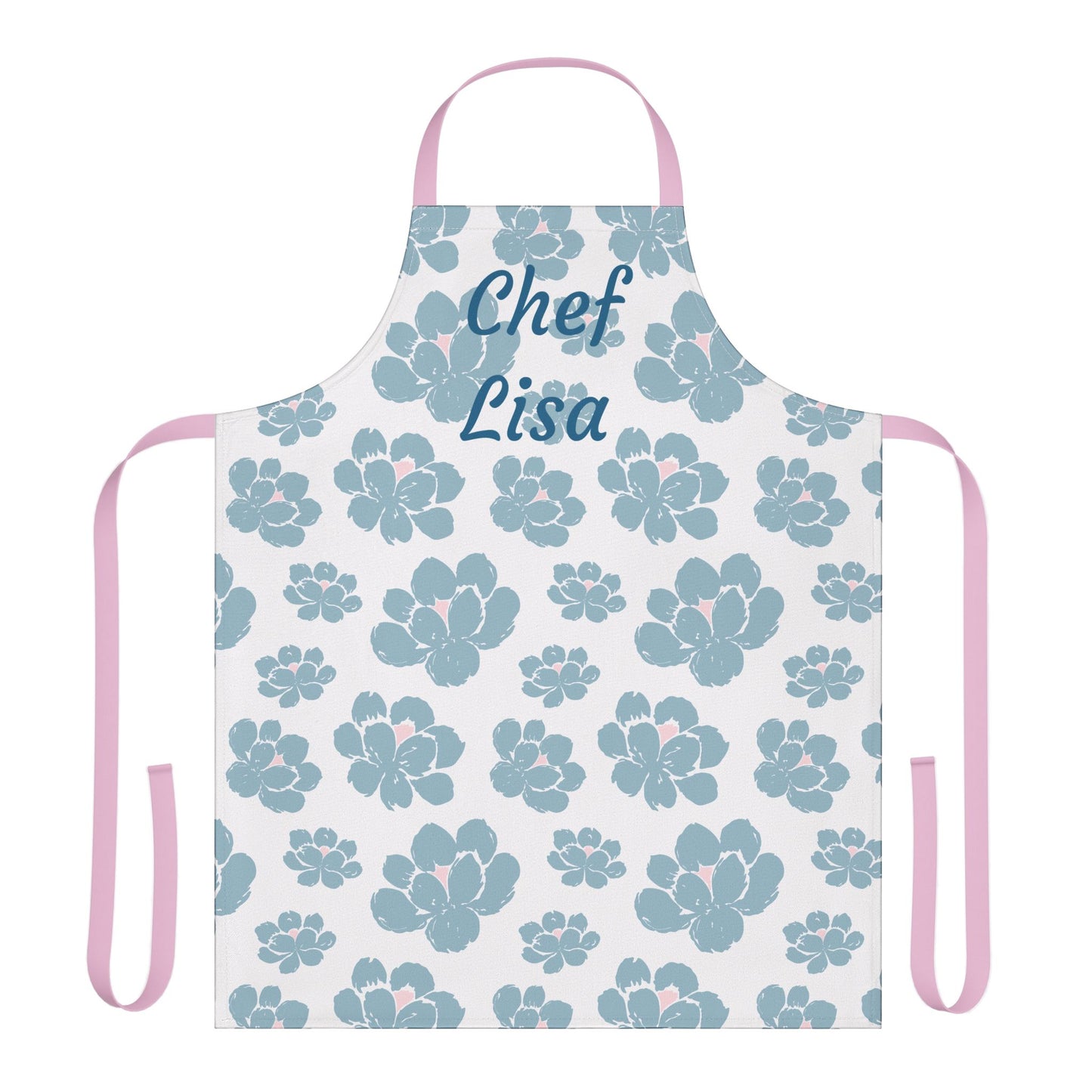 Floral Personalized Apron for Chefs, Custom Kitchen Gift, Cooking Apron, Chef Gift, Elegant Cooking Style, Mother's Day Gift