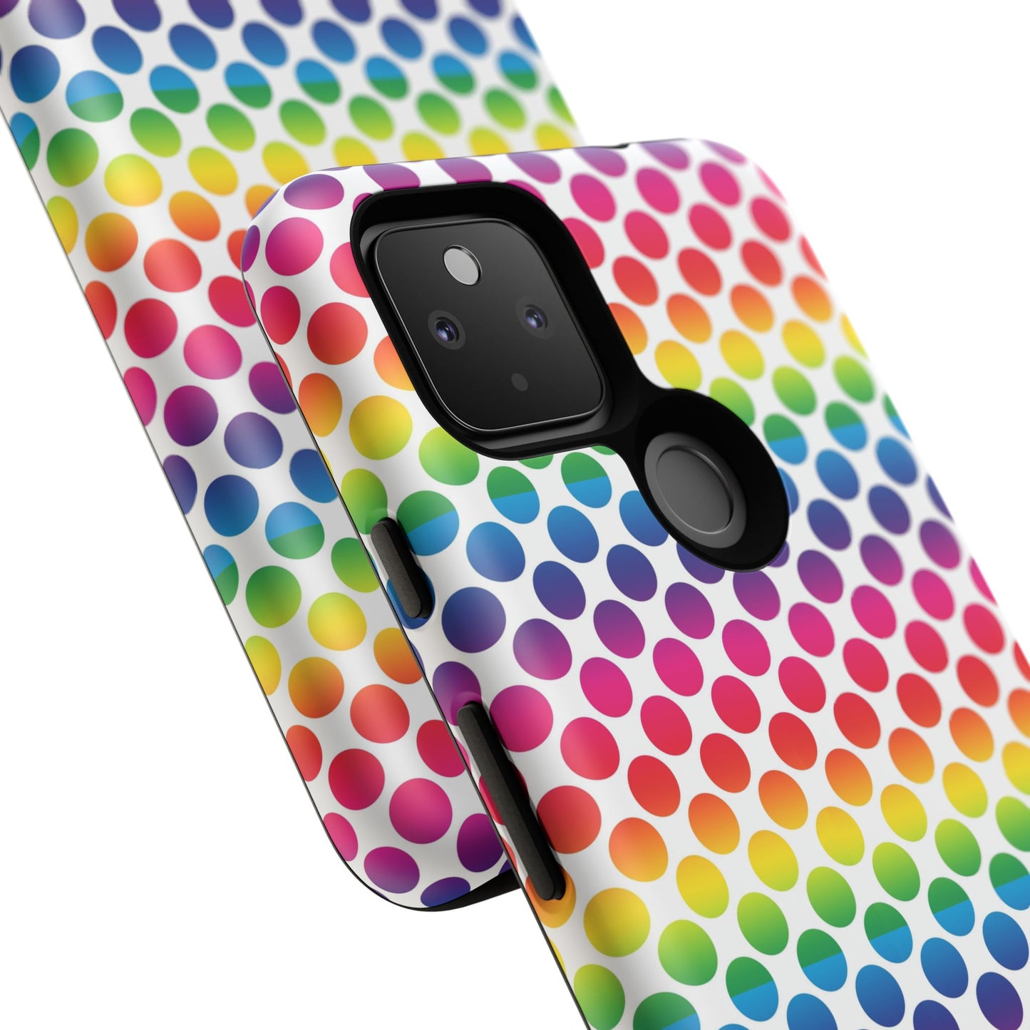 Rainbow Dot Phone Case, Colorful Phone Cover, Fun Phone Accessory, Gift for Friends, Trendy Mobile Case