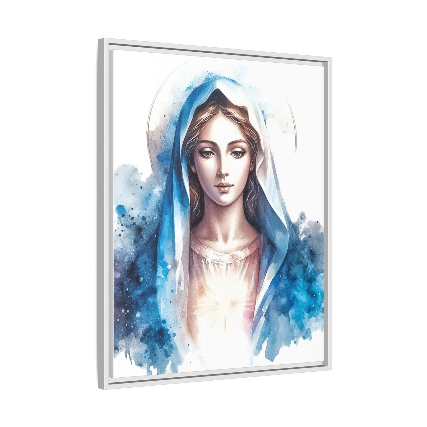 Framed Canvas Art Print, Spiritual Decor, Religious Artwork, Wall Decor, Gift for Faith, Elegant Home Decoration