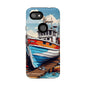 Colorful Fishing Boat Phone Case | Nautical Gift, Marine Design, Coastal Aesthetic, Summer Vibes, Sea Lover's Accessory