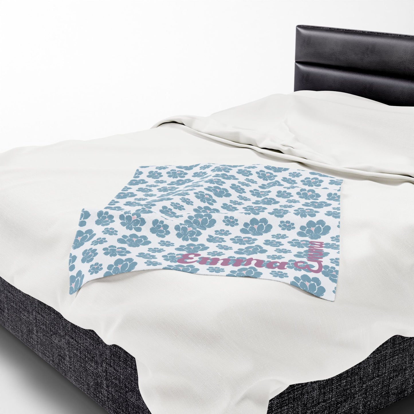 Cozy Velveteen Plush Blanket - Name - Emma