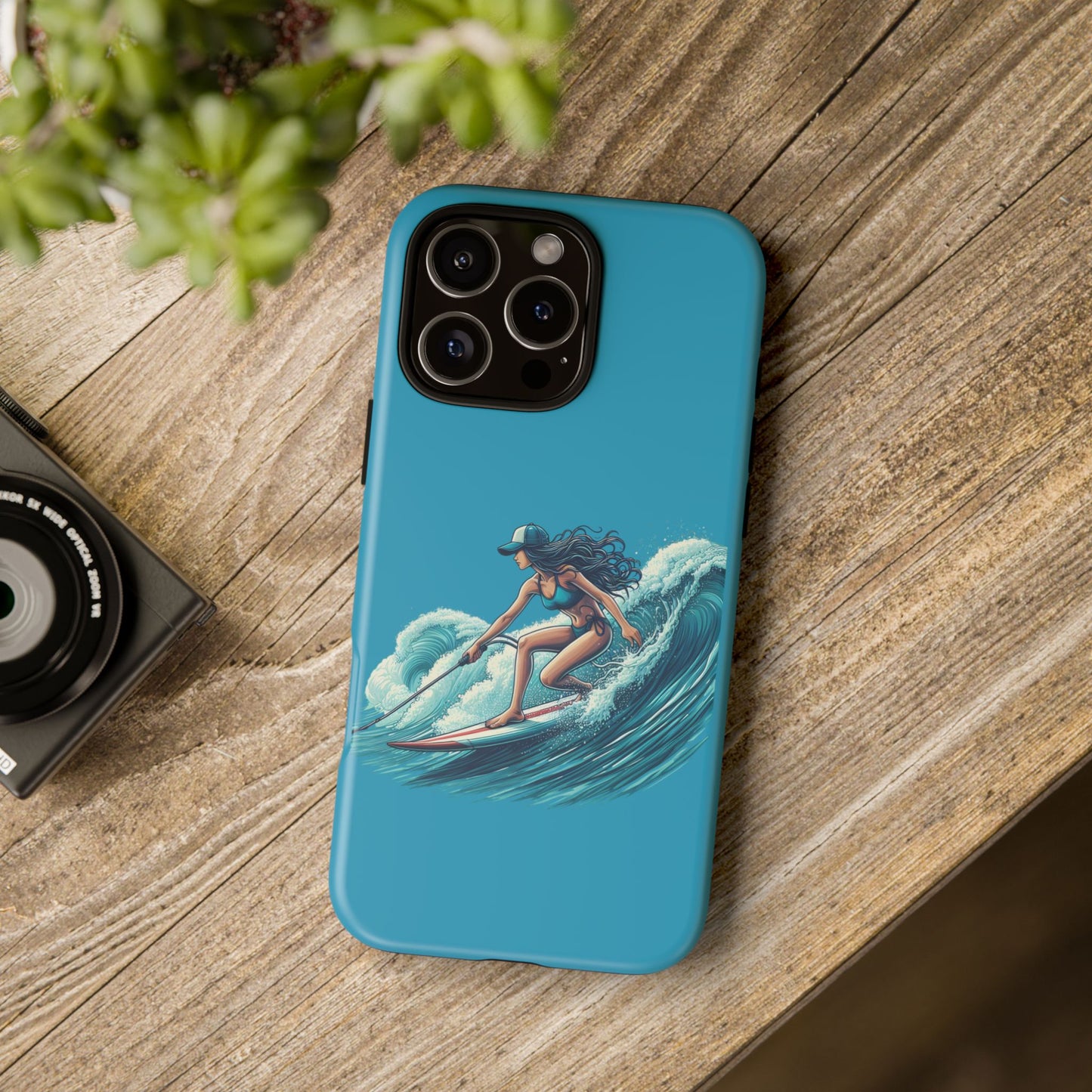 Surfing Phone Case, Coastal Vibes Phone Cover, Tough Cases for Beach Lovers, Ocean Art Phone Accessories, Summer Gift Idea
