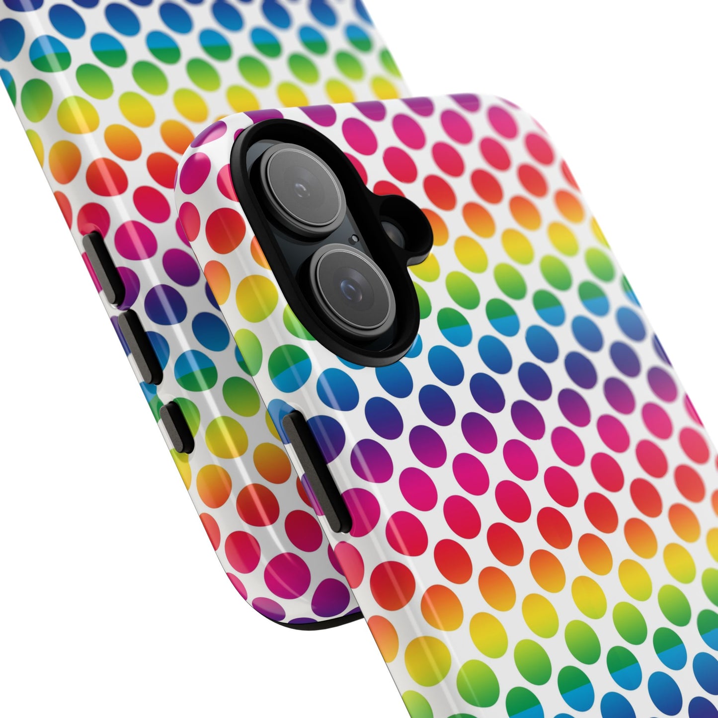 Rainbow Dot Phone Case, Colorful Phone Cover, Fun Phone Accessory, Gift for Friends, Trendy Mobile Case