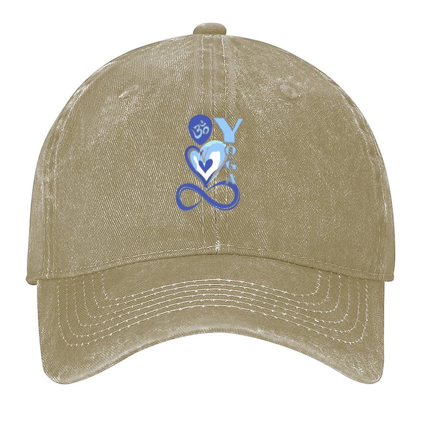 Cotton Vintage Washed Denim Baseball Cap Yoga