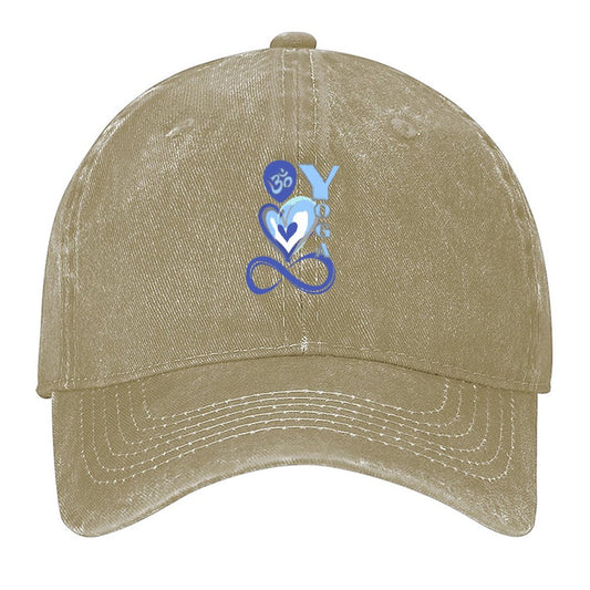 Cotton Vintage Washed Denim Baseball Cap Yoga