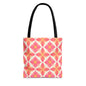 Pink Floral Geometric Tote Bag — All-Over Print Reusable Shopper
