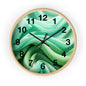 Serene Abstract Green Wall Clock, Modern Home Decor, Relaxing Timepiece, Gifts for Nature Lovers, Minimalist Wall Art