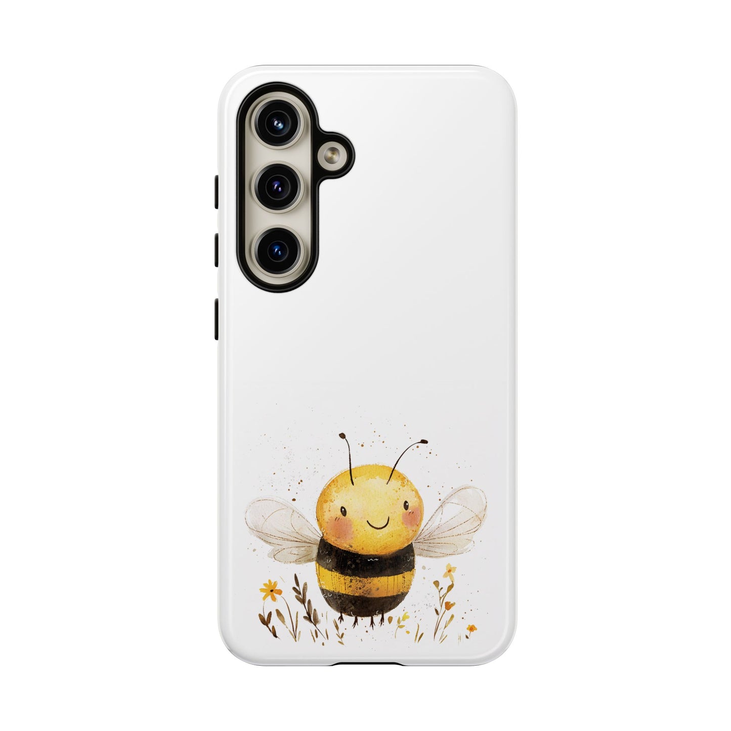 Bee Phone Case, Cute Bee Design, Tough Phone Cover, Gift for Nature Lovers, Floral Bee Mobile Case, Bee-themed Accessory