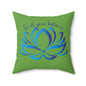 Zen Lotus Square Pillow, Decor Cushion, Meditation Gift, Mindfulness Home Decor, Yoga Room Accent