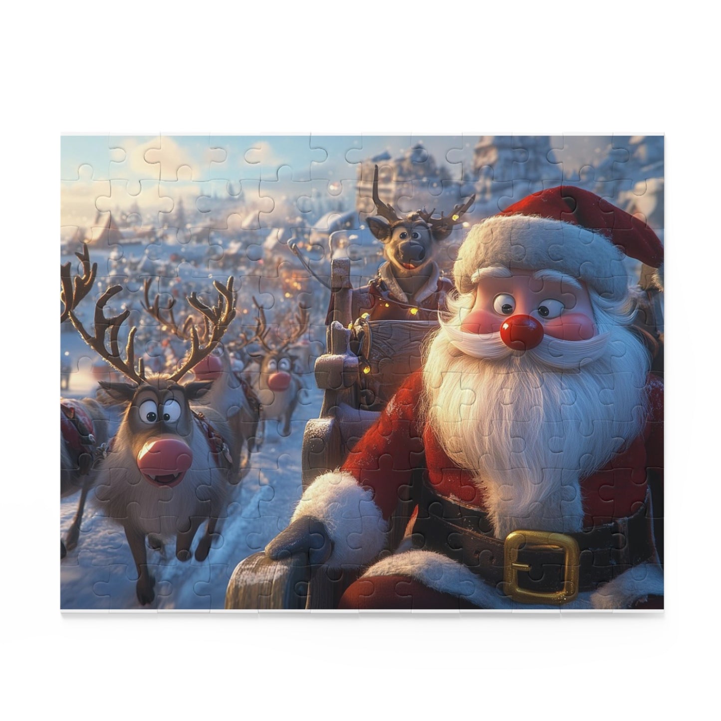 Santa Claus Christmas Puzzle - 120, 252, 500 Piece, Holiday Gift, Family Fun, Seasonal Decor